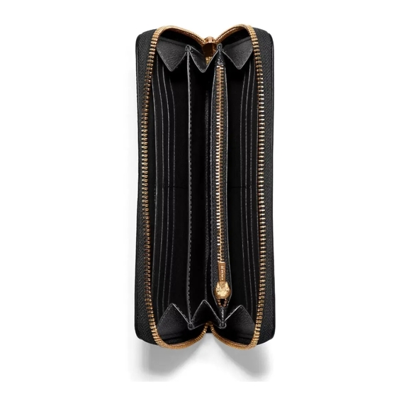 BRAND NEW COACH LONG ZIP AROUND CROSSGRAIN LEATHER WRISTLET/ WALLET WITH STRAP - Picture 7 of 9